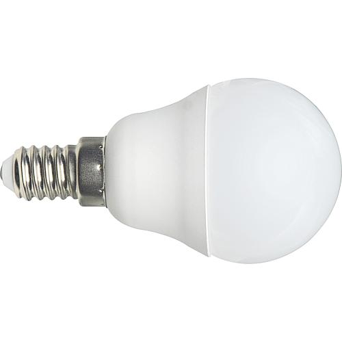 LED Standardlampe E14, Tropfenlampe, opal, warmweiss,  Ø45mm, dimmbar