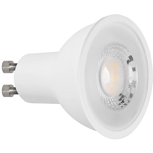 LED Lampe GU10, MCOB - Technik Ø50mm Kunststoffkörper, dimmbar mit Phasenanschnittdimmer, 7W