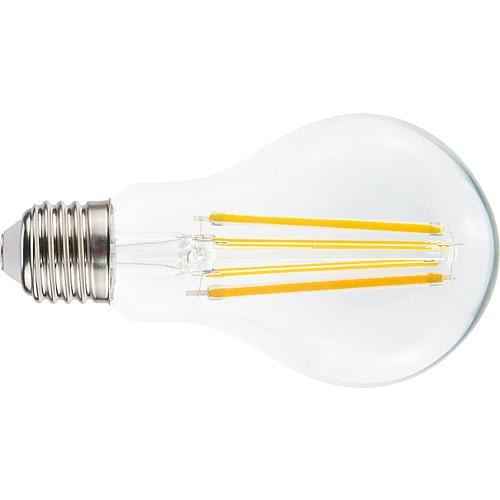 LED Filament Lampe Allgebrauchslampe, klar, E27 „A60" warmweiß Ø70mm