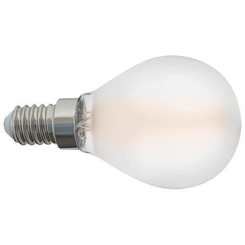 LED Filament-Tropfenlampe, E14 , matt , 5 W, Warmweiss, dimmbar mit Phasenanschnittdimmer