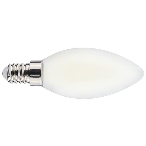 LED Filament-Kerzenlampe E14 , opal, 5 W , Warmweiss, dimmbar mit Phasenanschnittdimmer