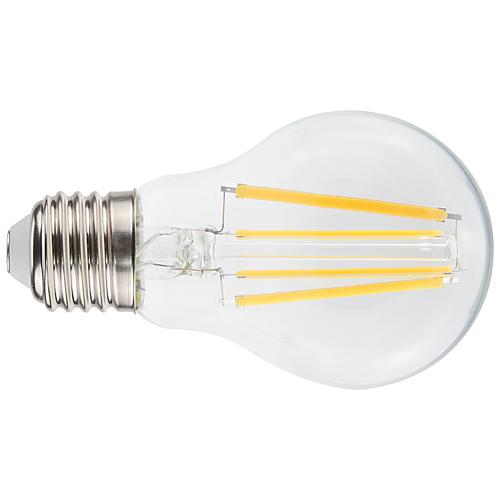 LED Filament Lampe Allgebrauchslampe,  klar, E27 „A60" warmweiß, dimmbar mit Phasenanschnittdimmer